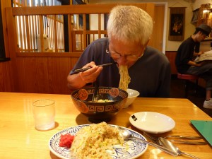 Try eating noodles with chopsticks