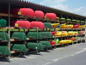 Plenty of canoes and kayaks to check out