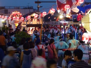 Goldfish lanterns lining the streets